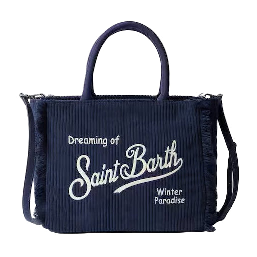 Mc2 Saint Barth colette a coste velluto blu