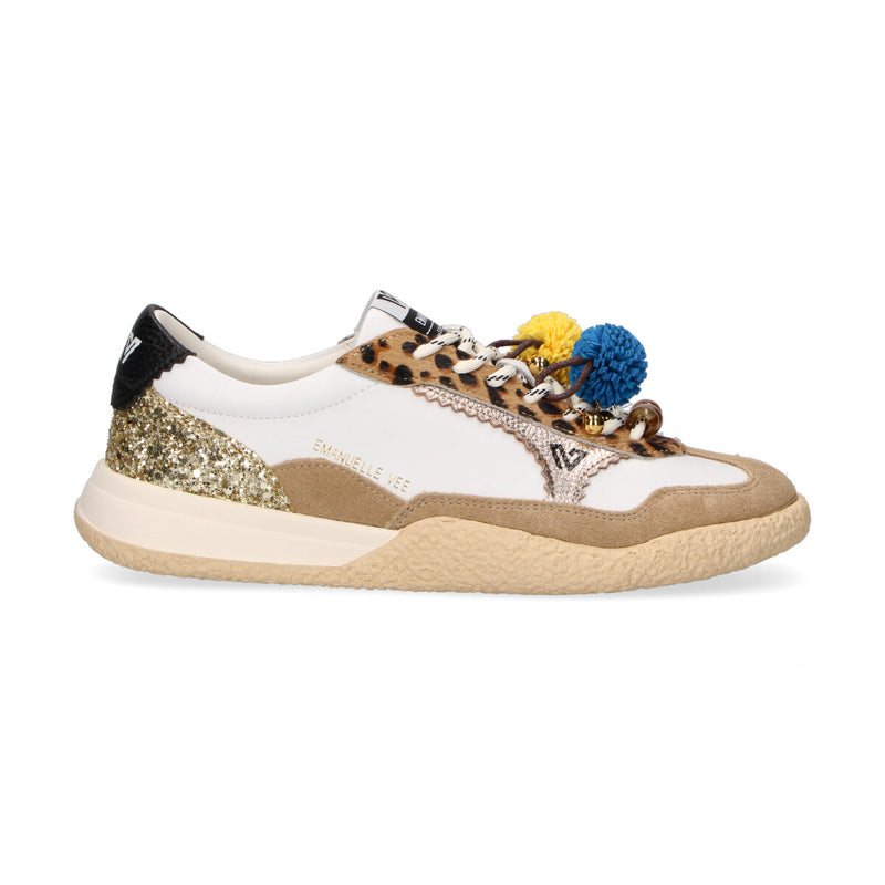 Emanuelle Vee sneaker in pelle bianca