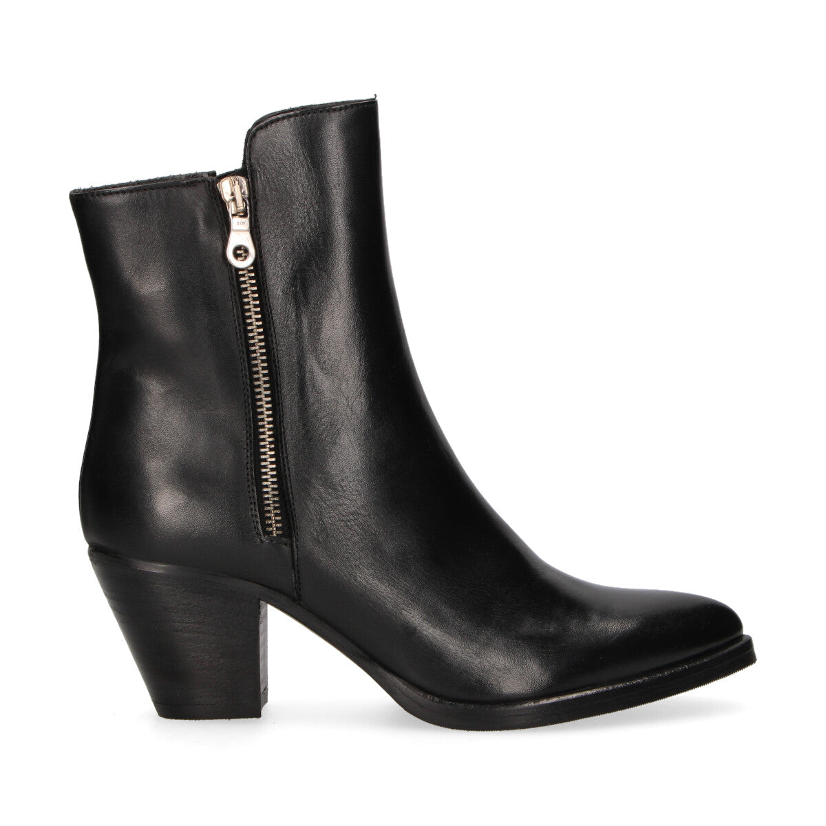 Sophie Marcèl tronchetto texano zip pelle nera