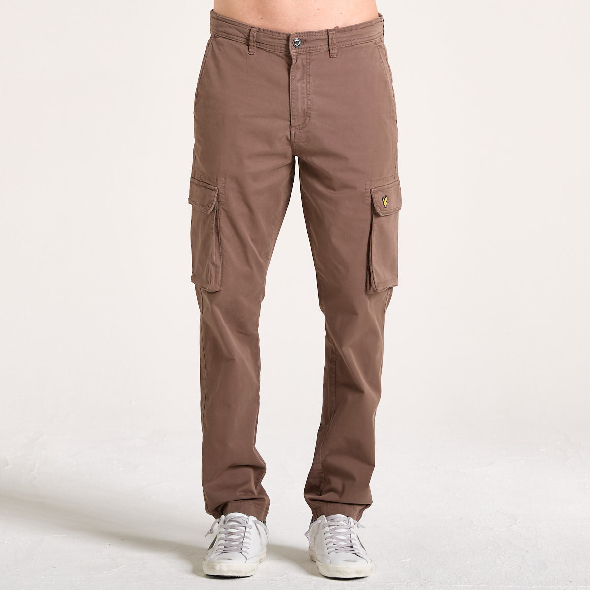 Lyle & Scott pantalone cargo in tessuto fango