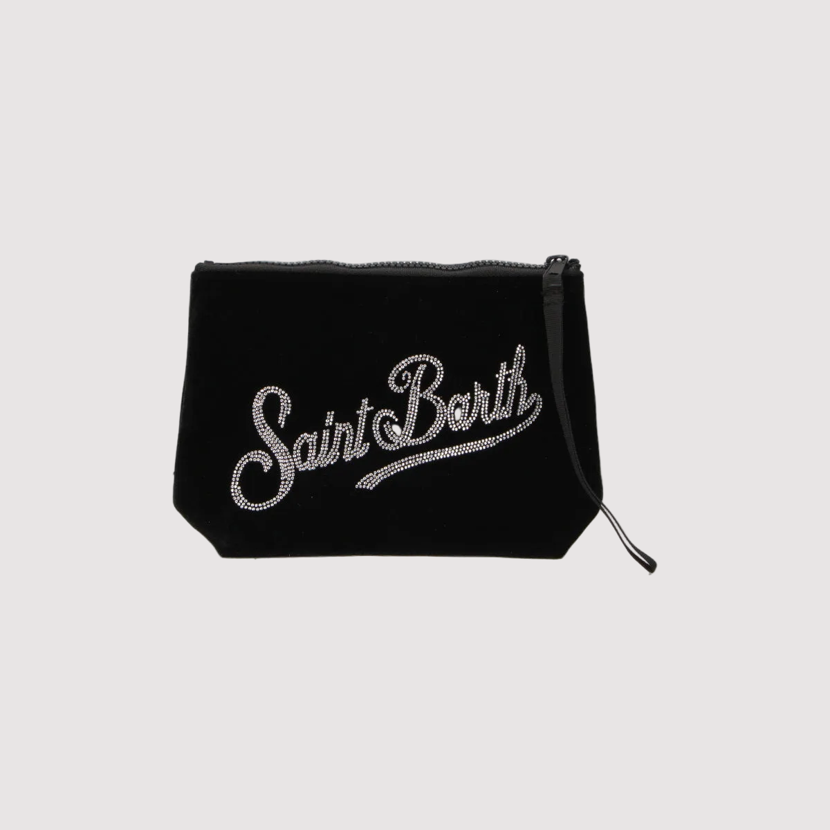 Mc2 Saint Barth pochette Aline Velvet Strass nera