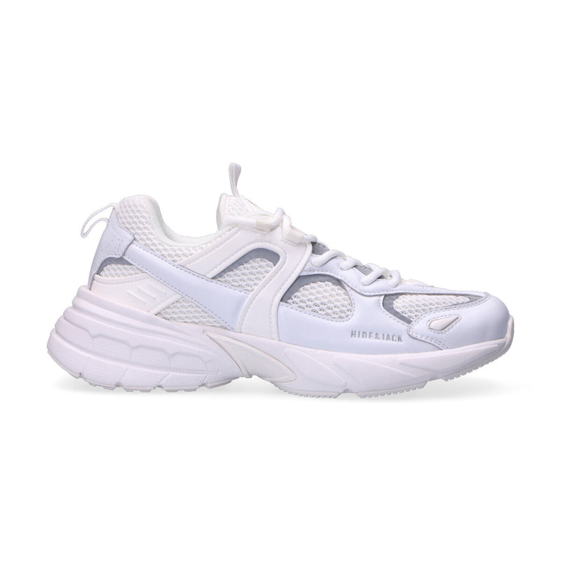 Hide&Jack sneaker Running 2000 pelle,camoscio e nylon bianca