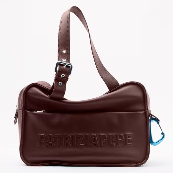Patrizia Pepe borsa Shopping (IM)PERFECTION in pelle bordeaux