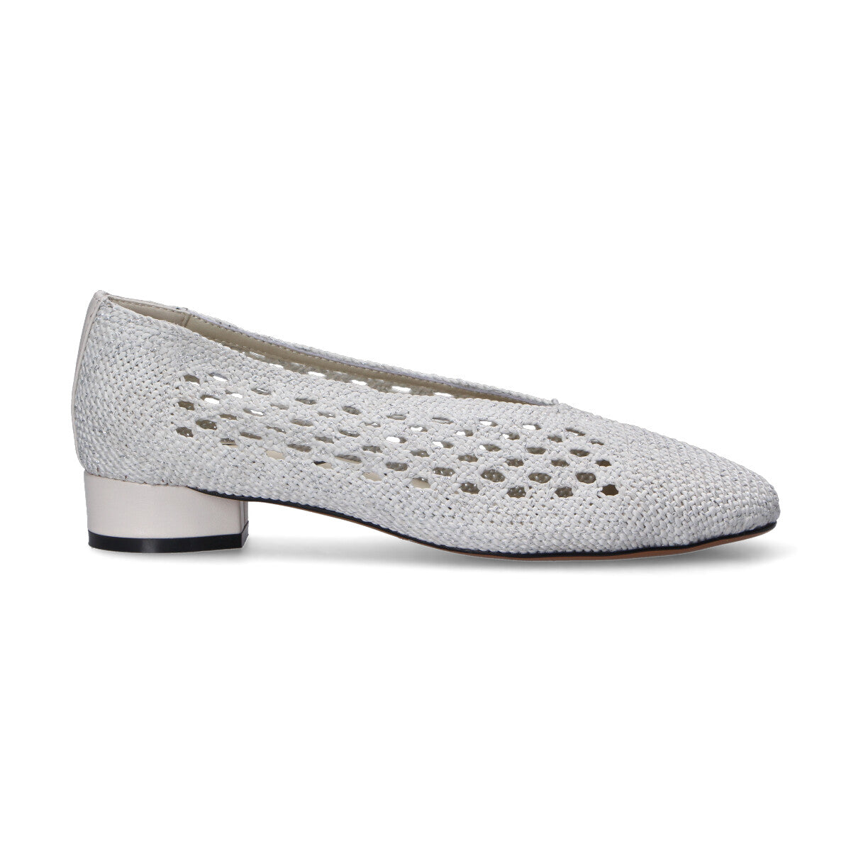 Ballerina Loafer Intrecciata bianca