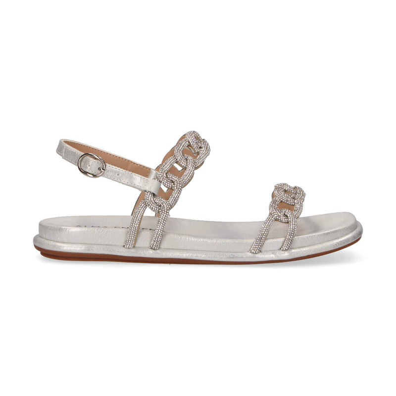 Alma En Pena sandalo con strass argeto