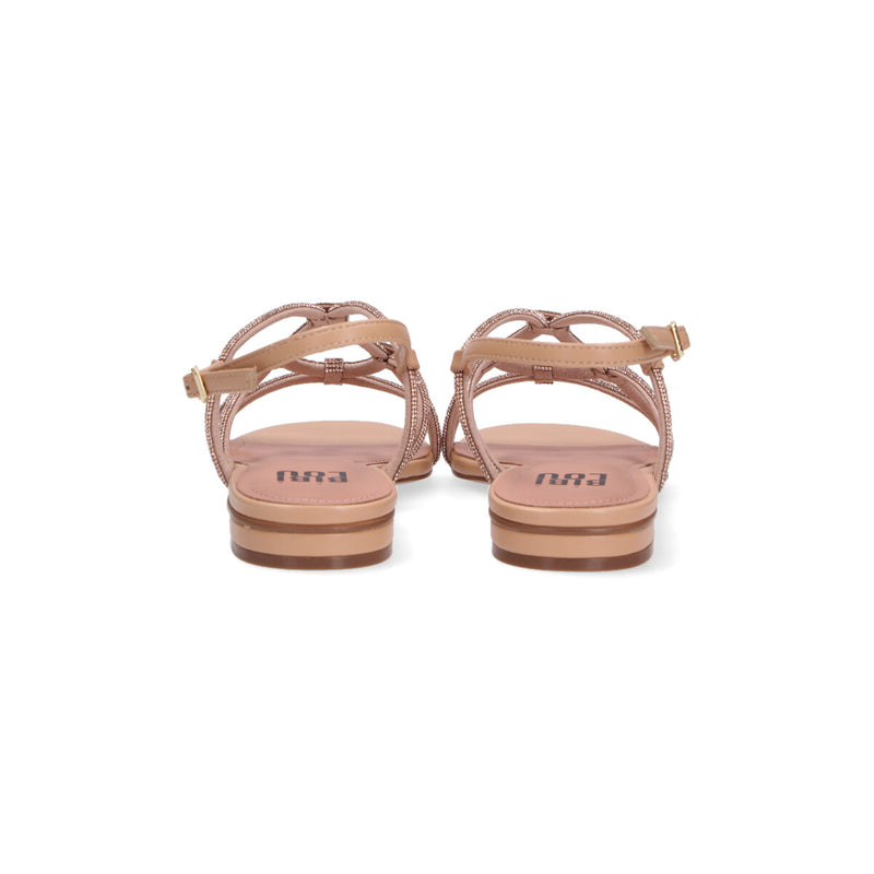 Bibi Lou sandali in pelle e strass rosa nude