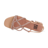 Bibi Lou sandali rosa in pelle con strass
