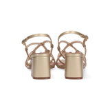 Bibi Lou sandali in pelle oro con strass