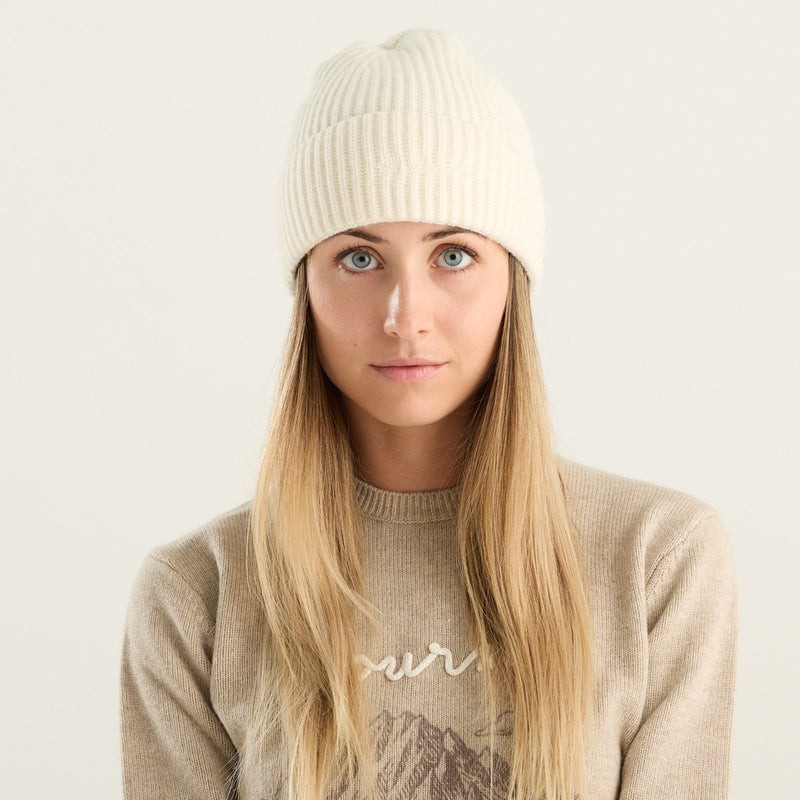 MC2 Saint Barth Cappello Moss Wool Donna Panna in 100% Lana a Coste