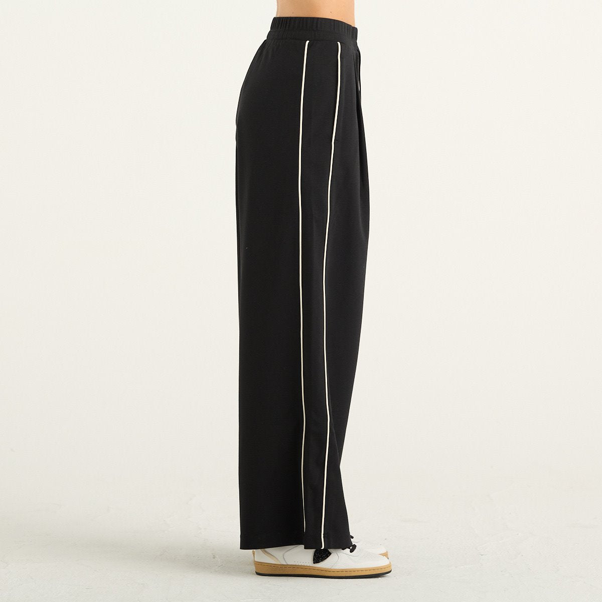 Weekend Max Mara pantaloni donna Godezia wide leg in jersey nero