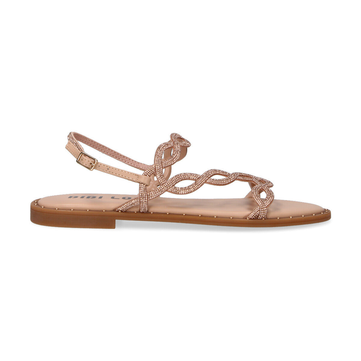 Bibi Lou sandalo con strass in pelle rosa