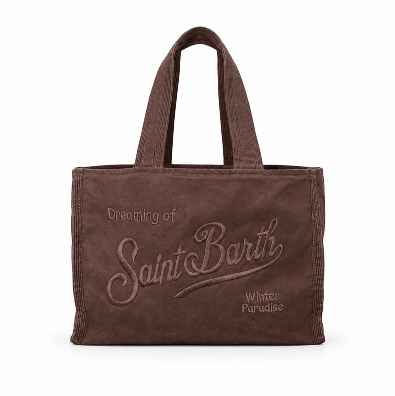 Mc2 Saint Barth Colette Wax con logo ricamato marrone
