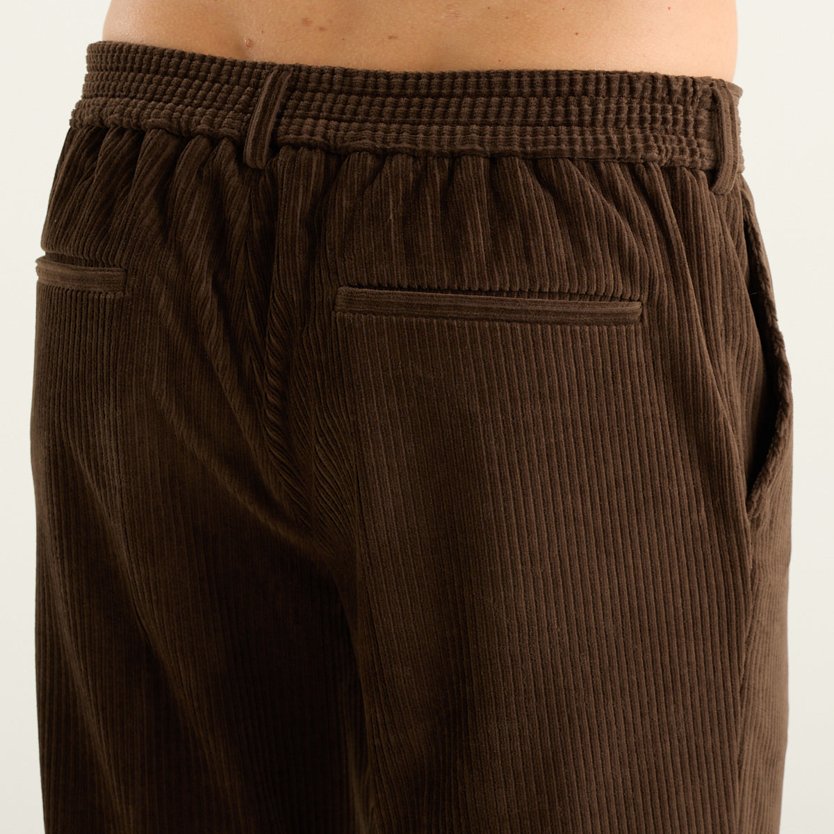 Circolo 1901 pantalone con Coulisse in velluto a coste marrone
