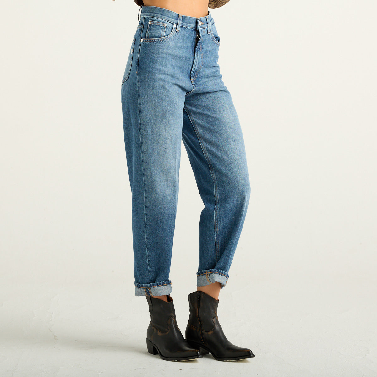 Dondup Bessie Jeans Donna Loose Fit Blu