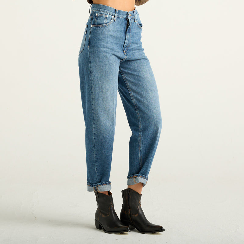 Dondup Bessie Jeans Donna Loose Fit Blu