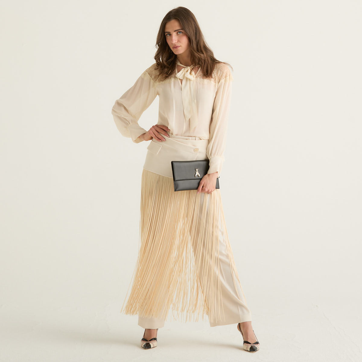 Patrizia Pepe cintura a portafoglio con frange