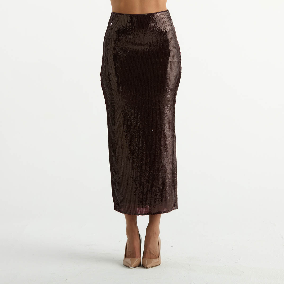 Patrizia Pepe gonna con paillettes bordeaux