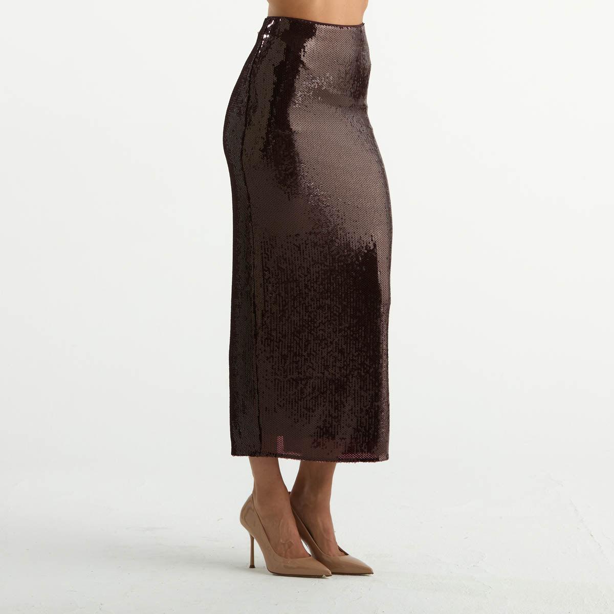 Patrizia Pepe gonna con paillettes bordeaux