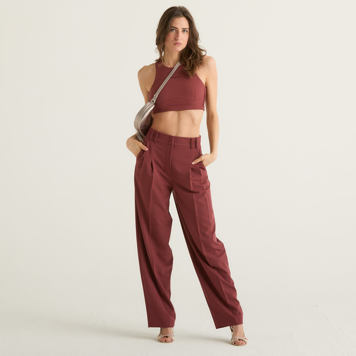 Patrizia Pepe top sportivo bordeaux