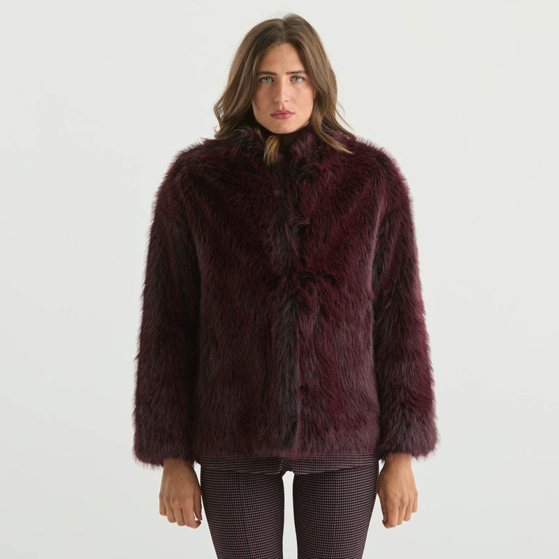 Patrizia Pepe eco pelliccia bordeaux