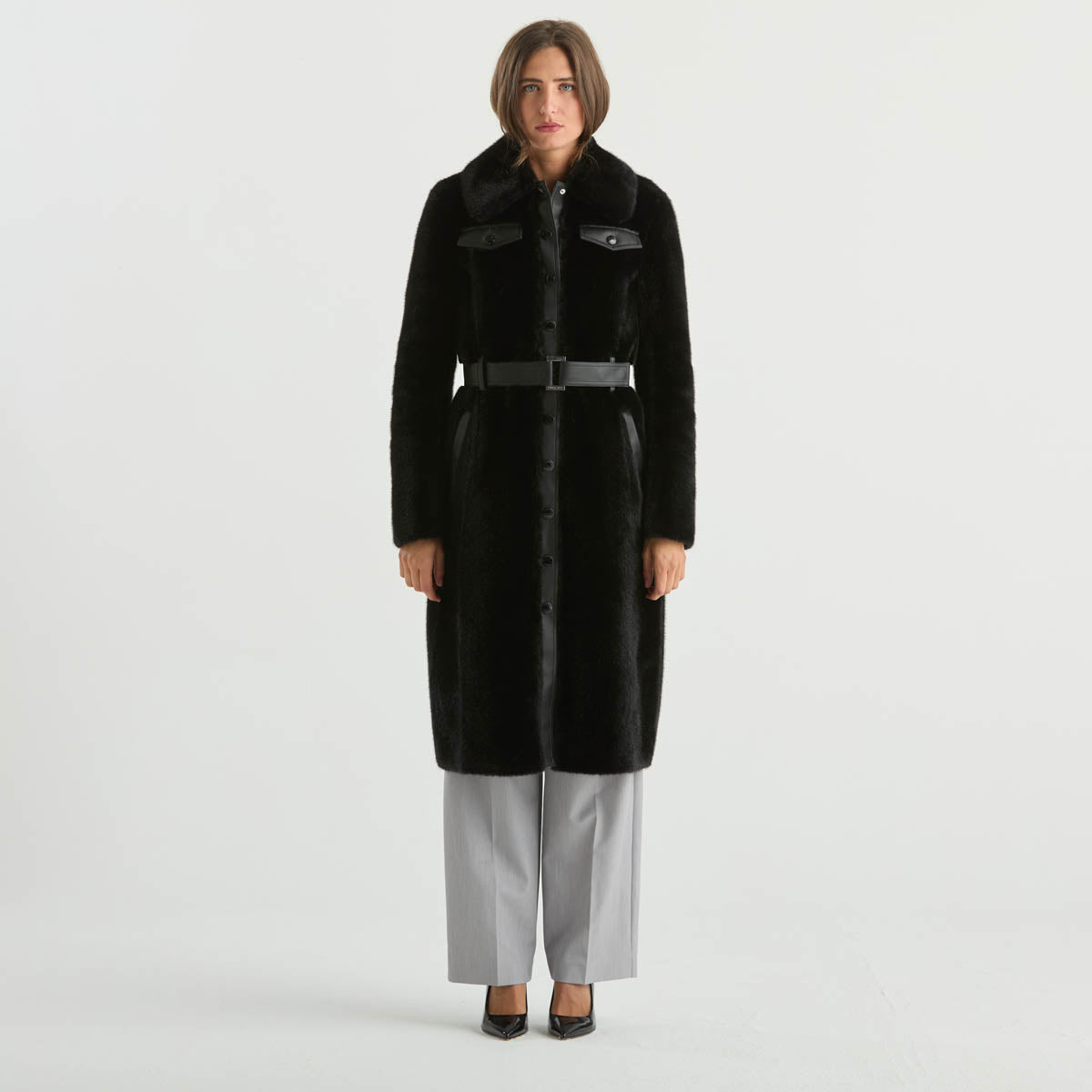 Patrizia Pepe cappotto lungo nero