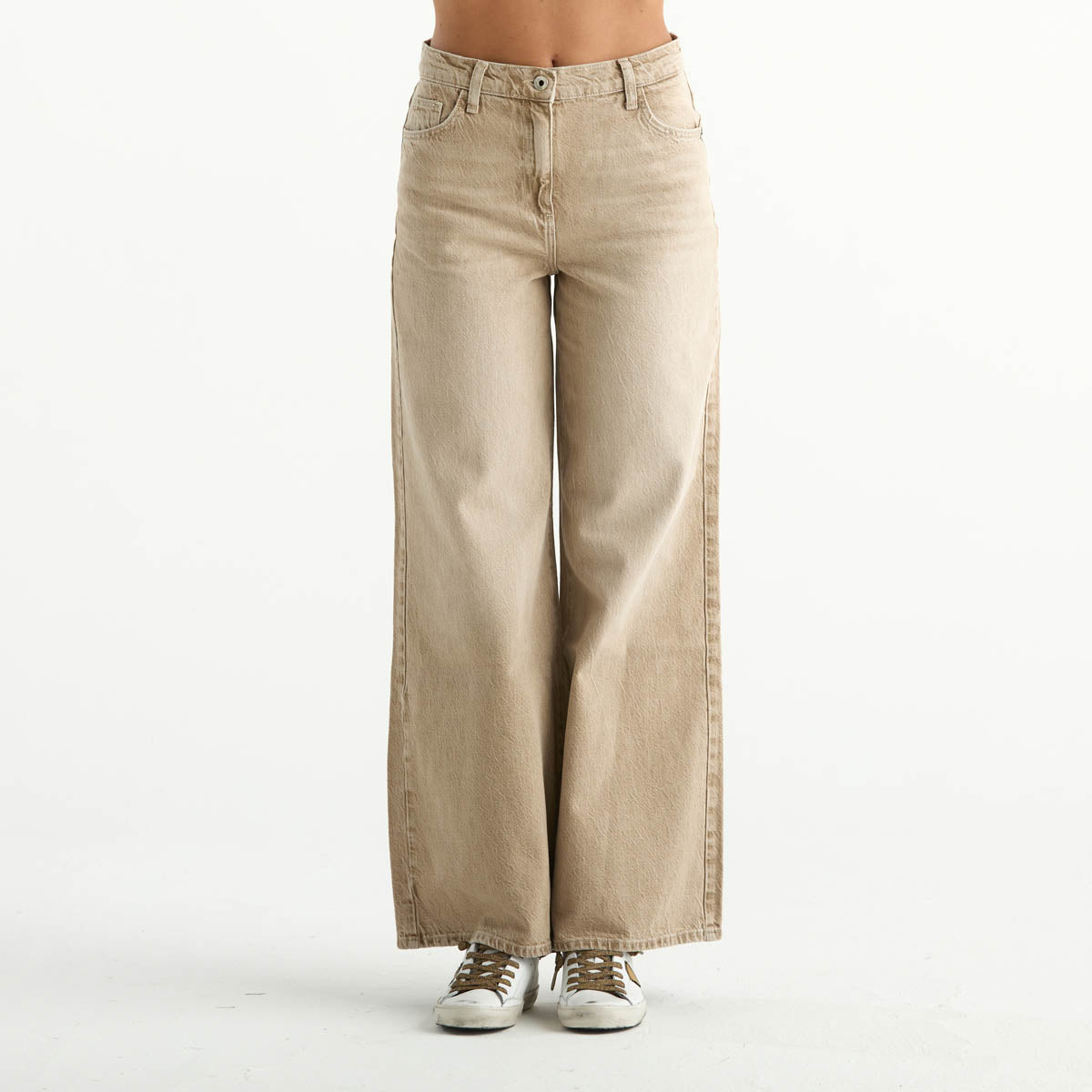 Patrizia Pepe jeans culotte in denim beige