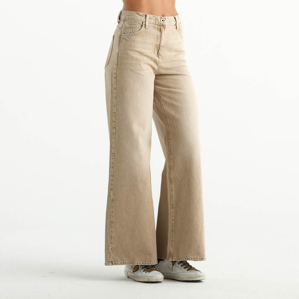 Patrizia Pepe jeans culotte in denim beige