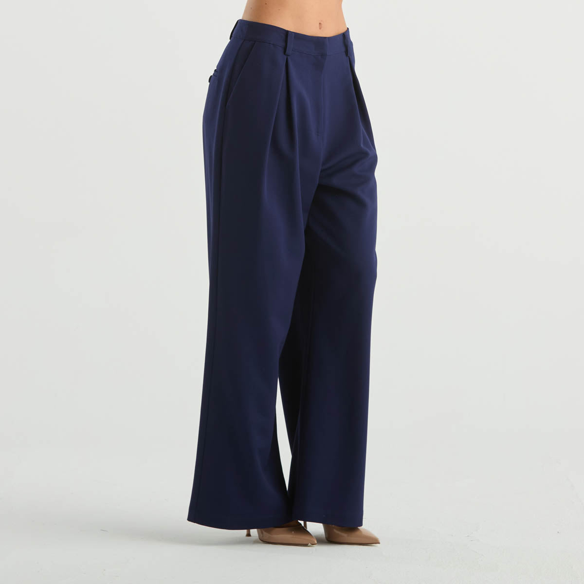 Patrizia Pepe pantalone elegante in tessuto blu