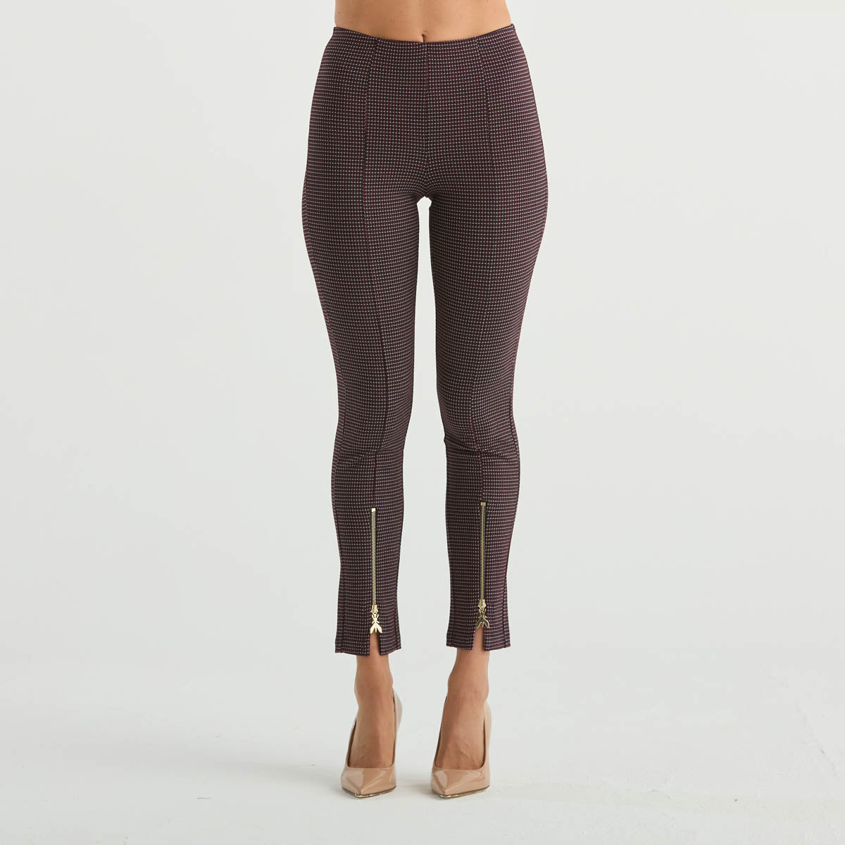 Patrizia Pepe pantalone stretto in pied de poule