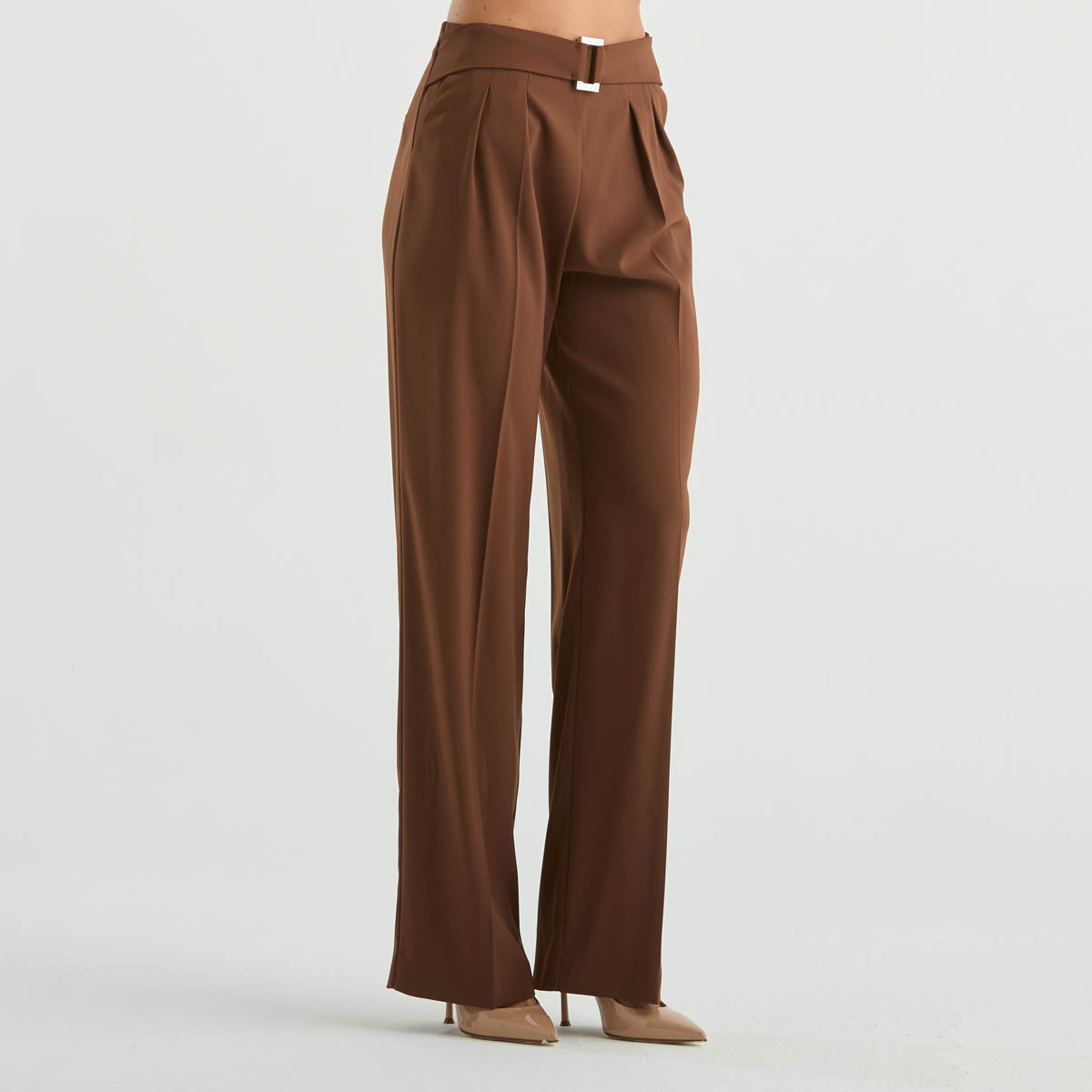 Patrizia Pepe pantalone a palazzo marrone