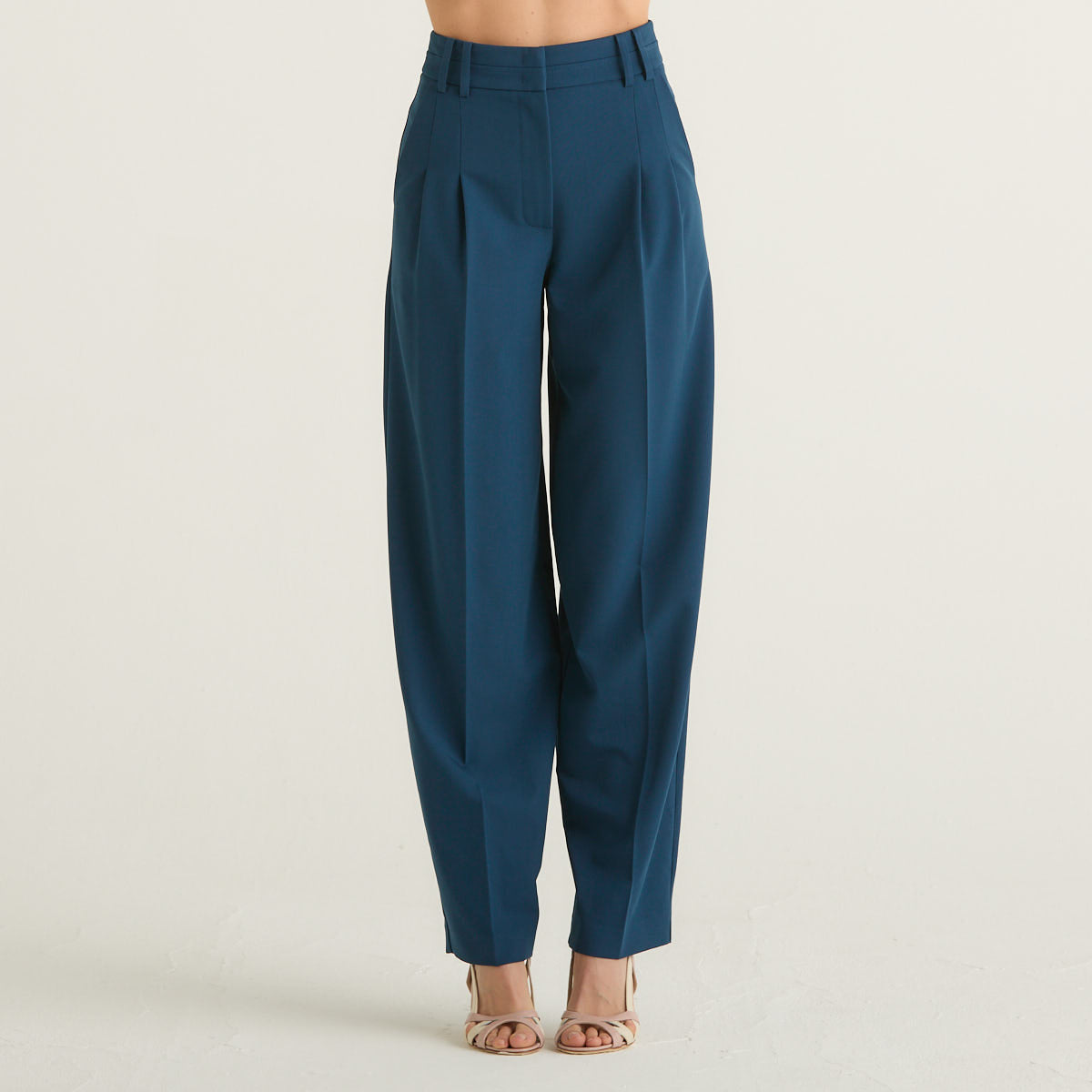 Patrizia Pepe pantaloni palazzo blu con pinces