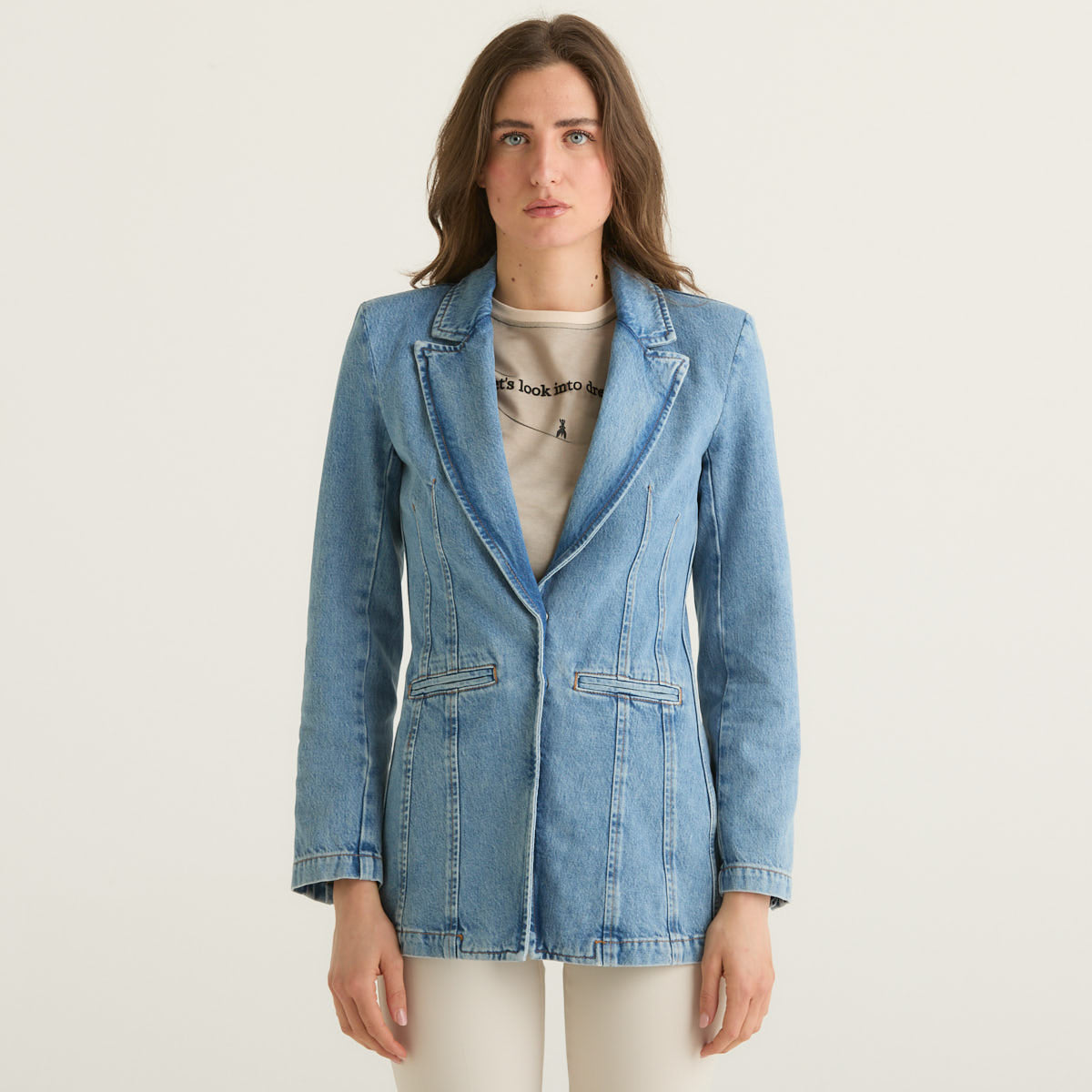Patrizia Pepe blazer in denim