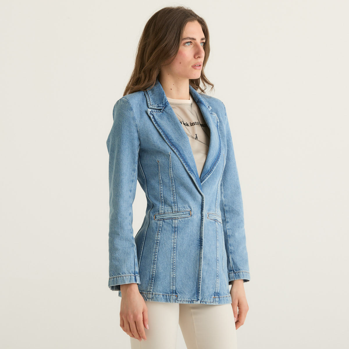 Patrizia Pepe blazer in denim