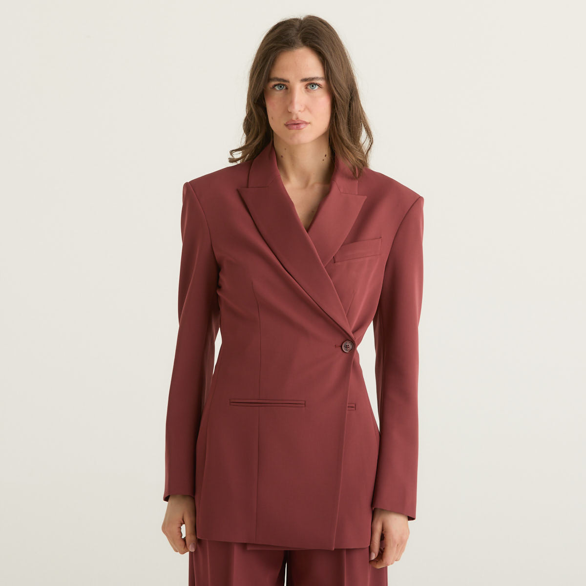 Patrizia Pepe blazer a portafoglio bordeaux