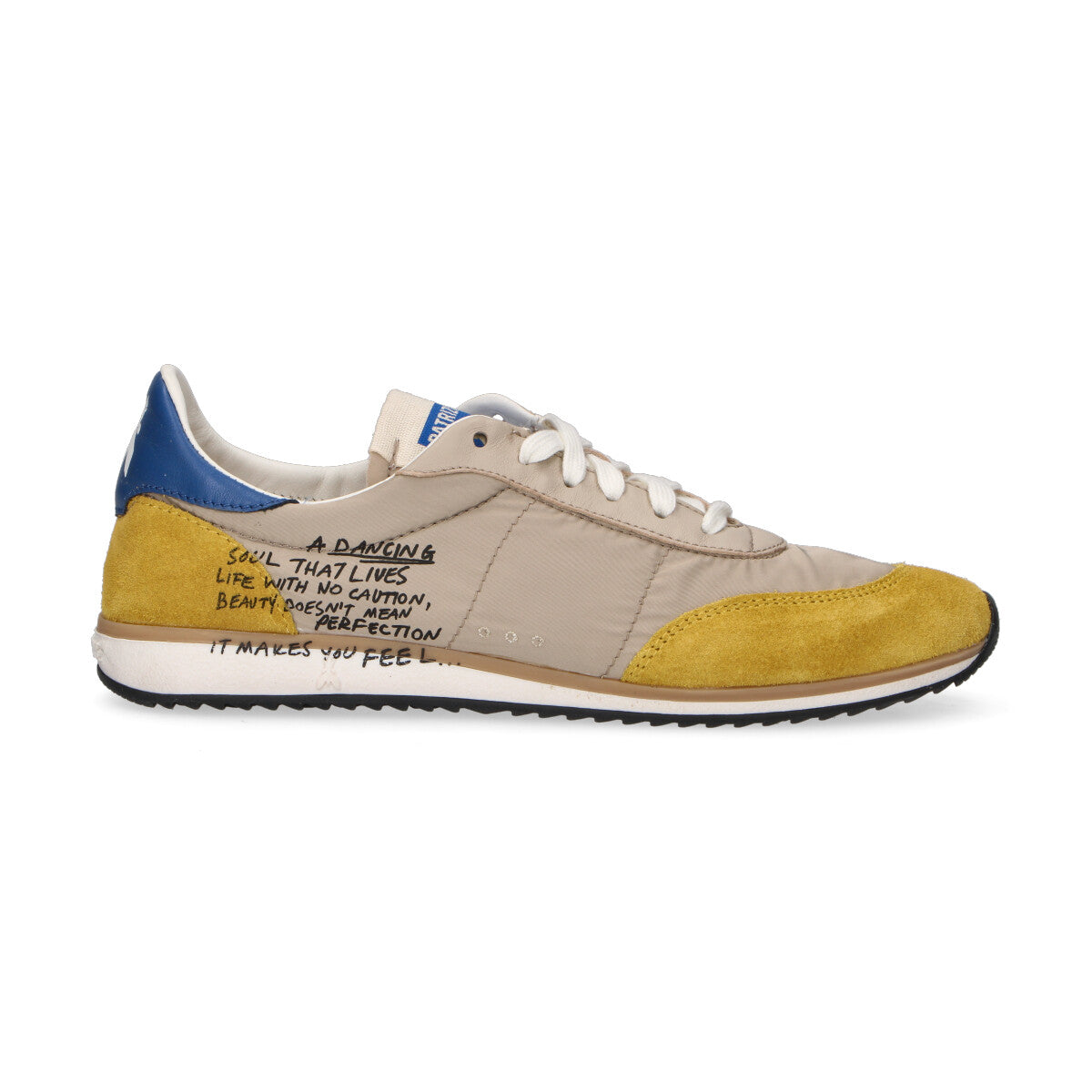Patrizia Pepe sneaker in nylon e camoscio tortora