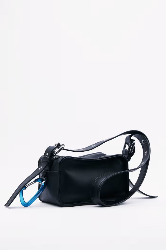 Patrizia Pepe borsa crossbody (IM)PERFECTION mini in pelle nera