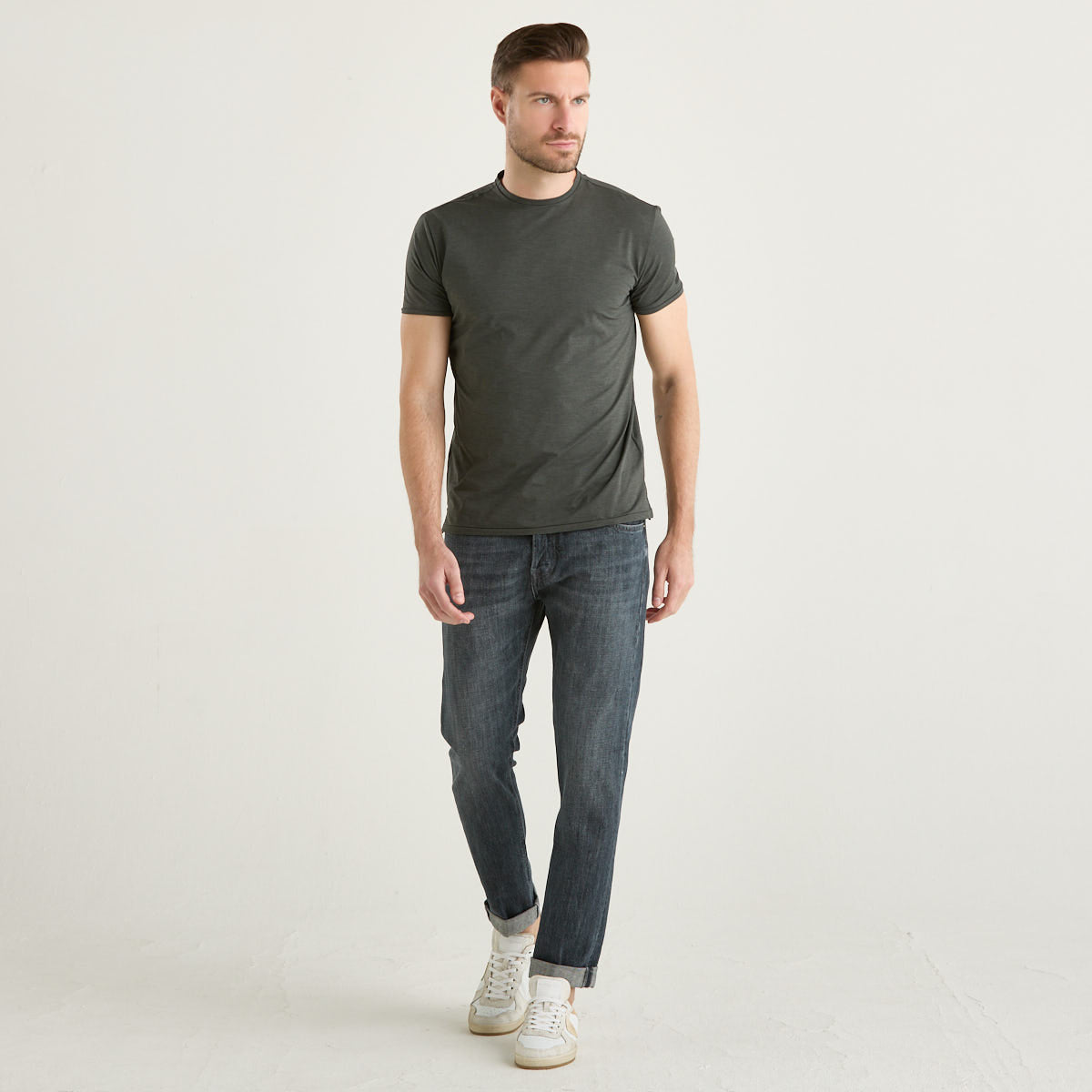RRD t-shirt microforata in tessuto tecnico verde