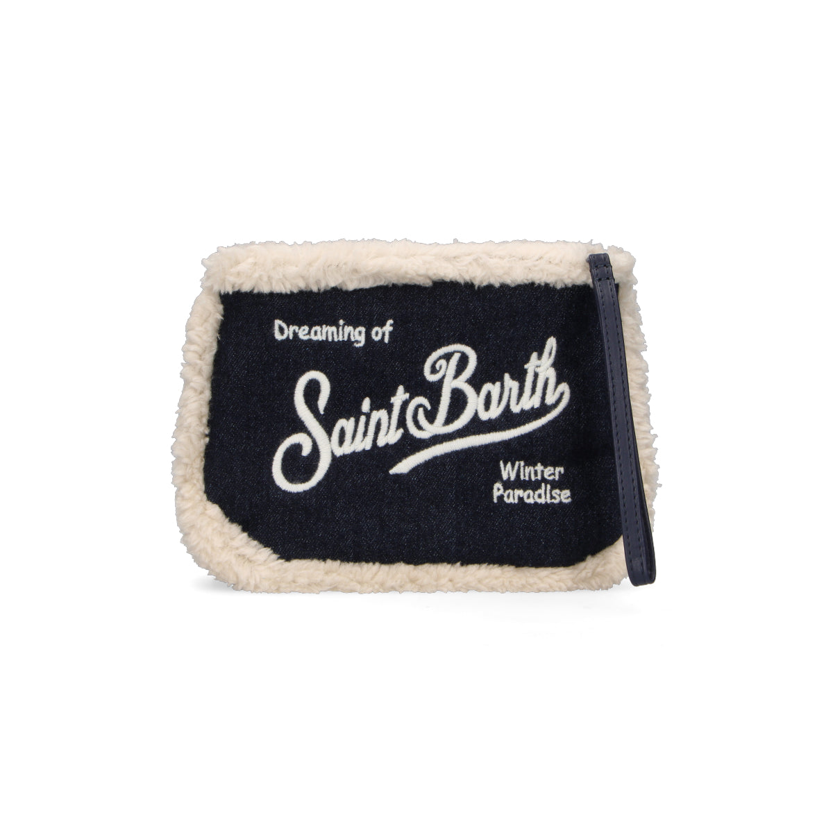Mc2 Saint Barth pochette Aline Shearlig Denim Dark