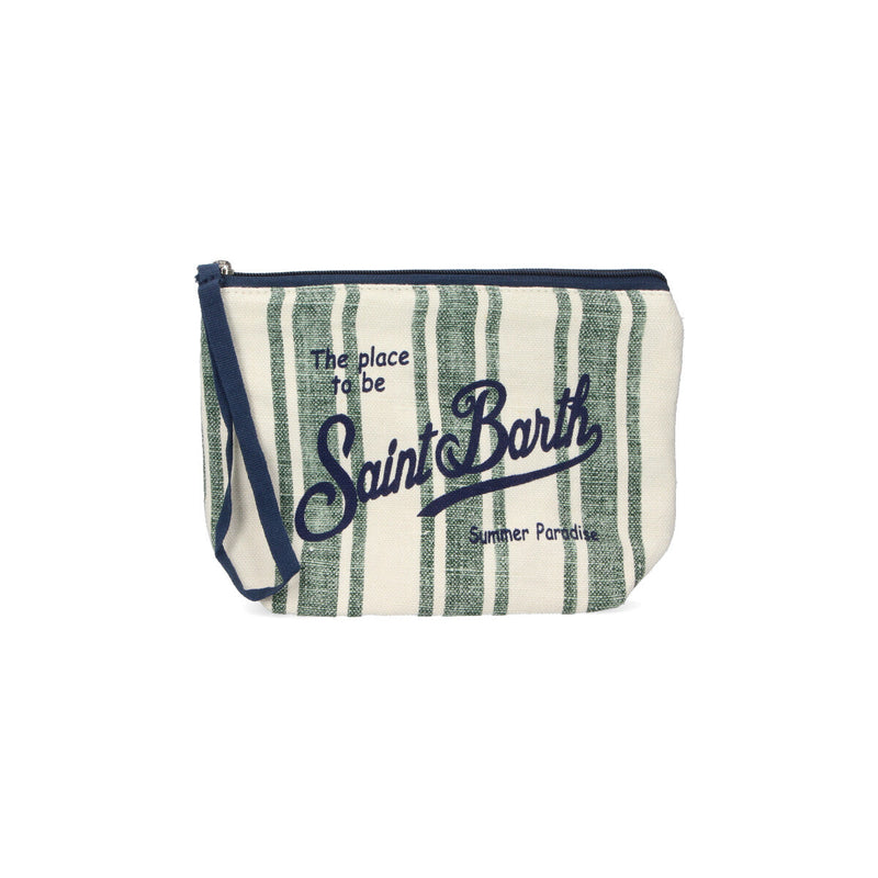 Mc2 Saint Barth pochette Aline Linen Beach Stripes