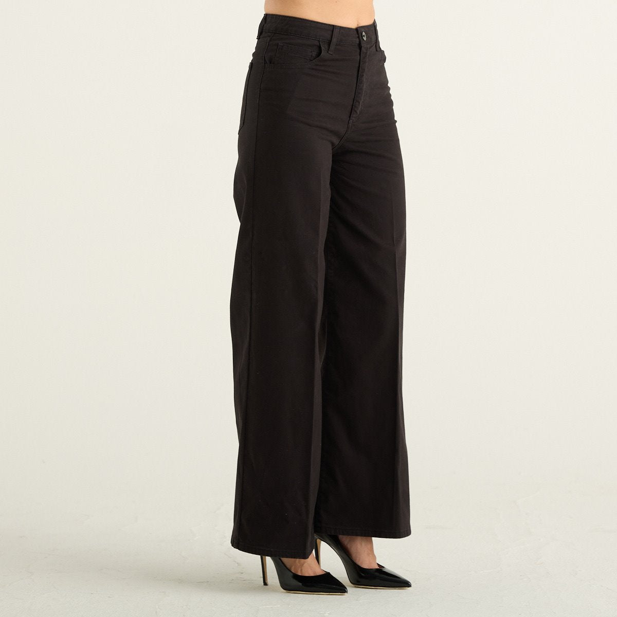 Cruna pantalone donna Taylor marrone a palazzo con vita alta