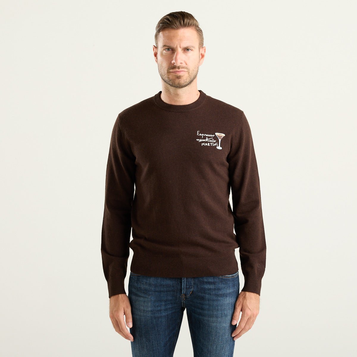 MC2 Saint Barth Heron Light Maglione Uomo Marrone Espresso Martini