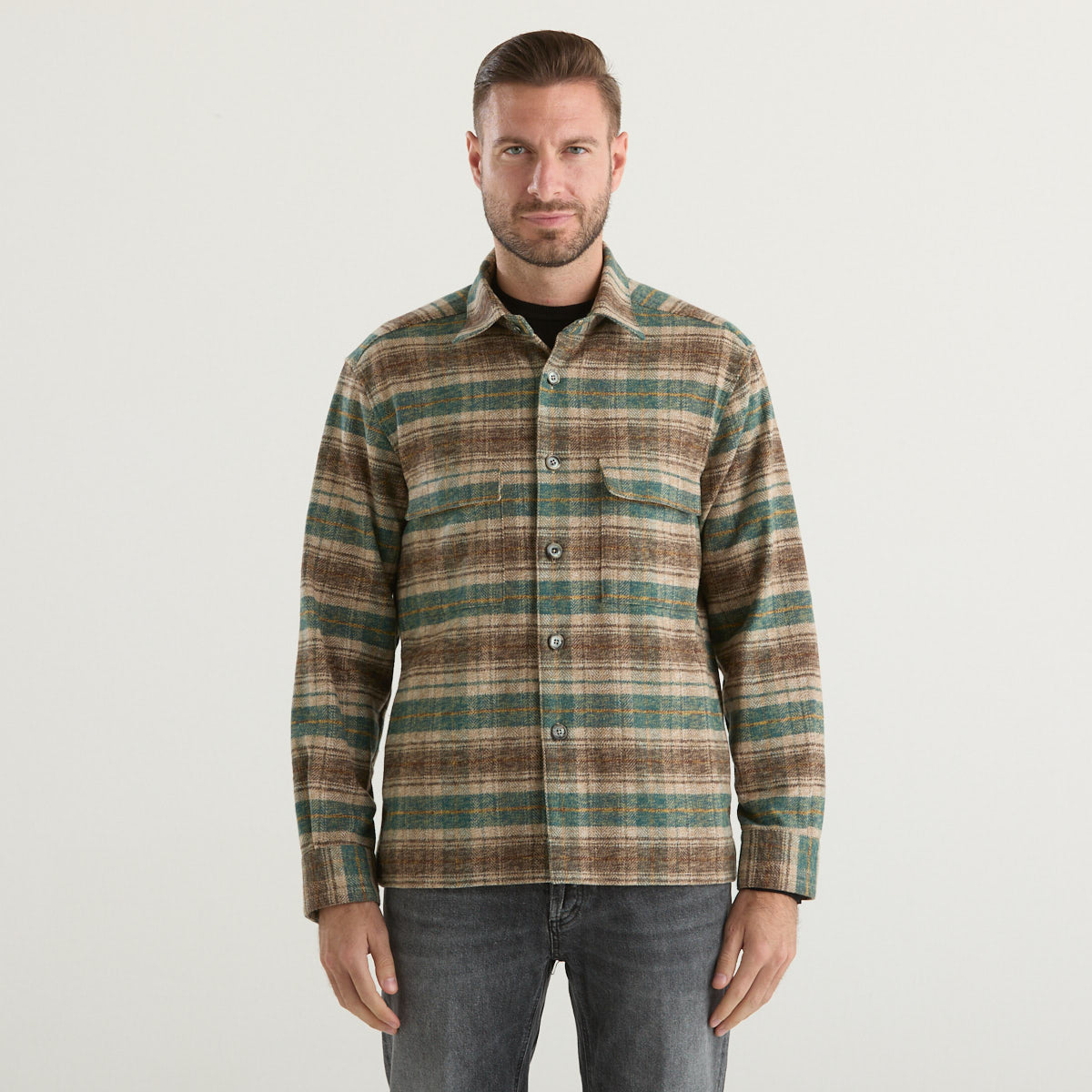 Xacus field jacket in tessuto felpato beige