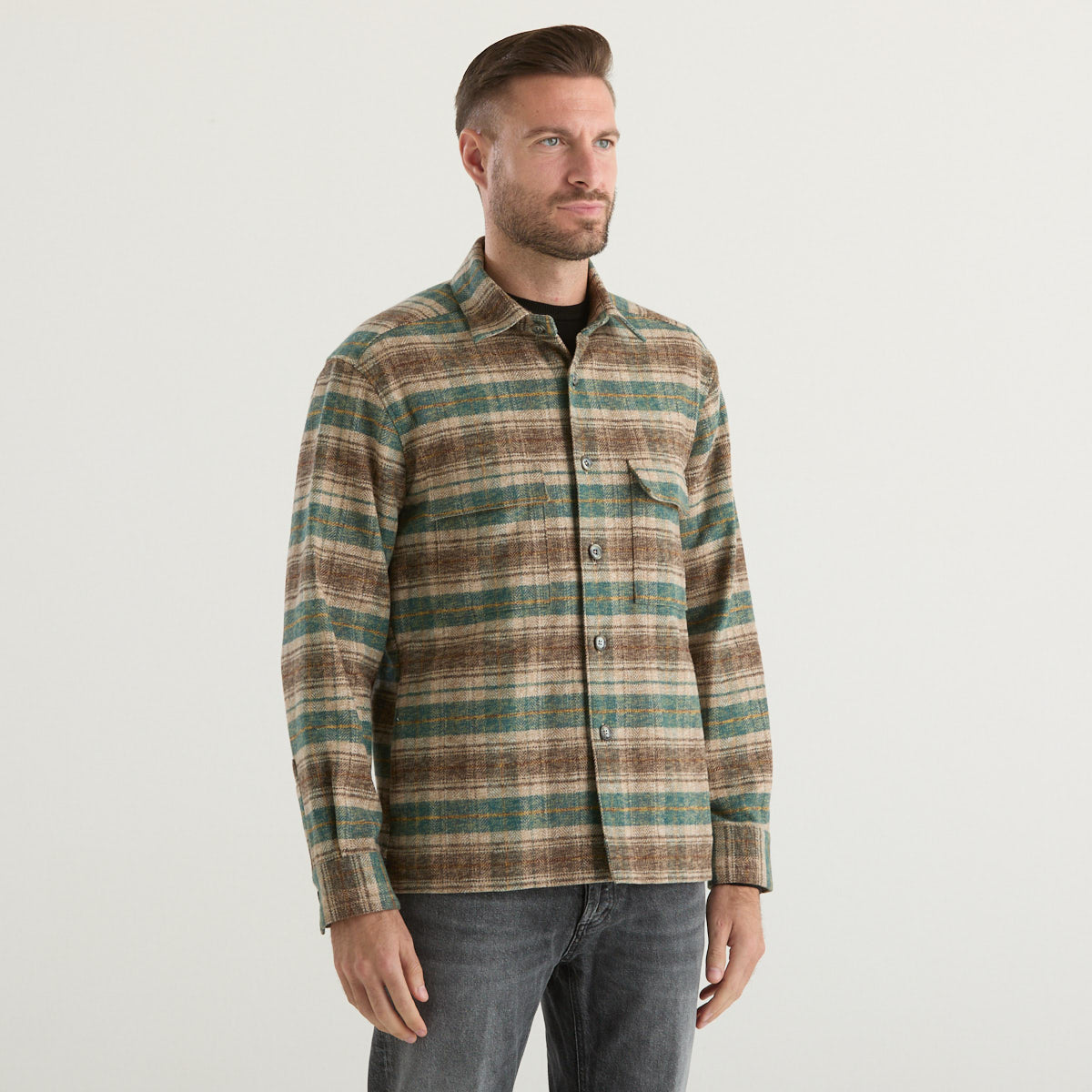 Xacus field jacket in tessuto felpato beige