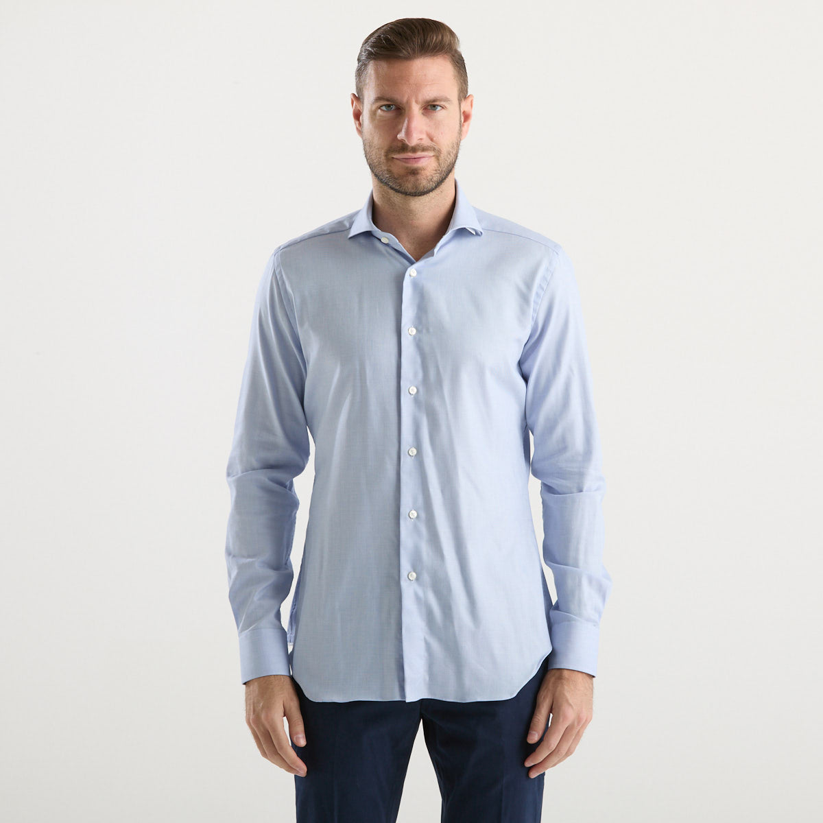 Xacus camicia in tessuto azzurra