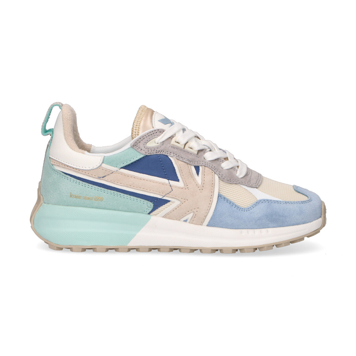 Kaotiko sneaker Detroit in camoscio azzurra