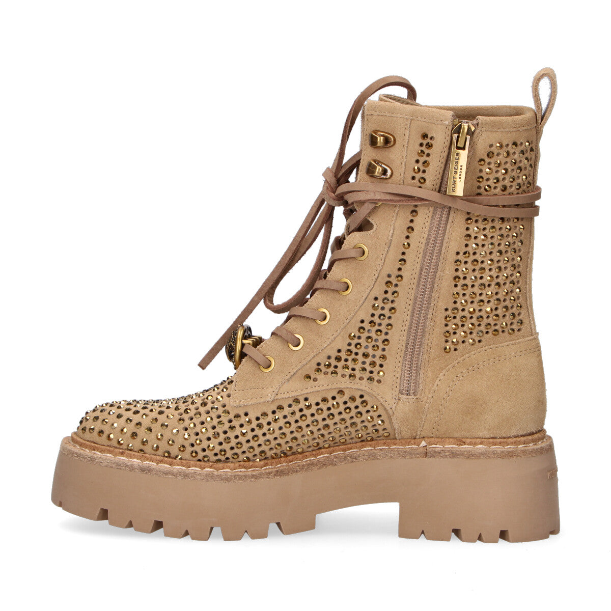 Kurt Geiger anfibio Chelsea Perf in camoscio beige