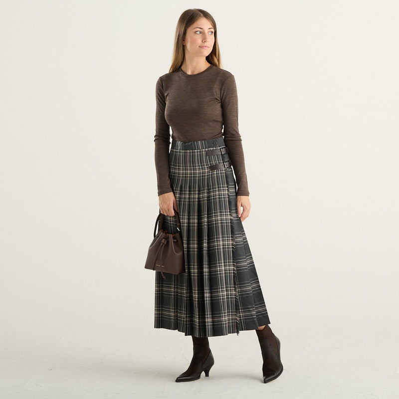Weekend Max Mara maglia donna Patto in lana e seta marron glacé