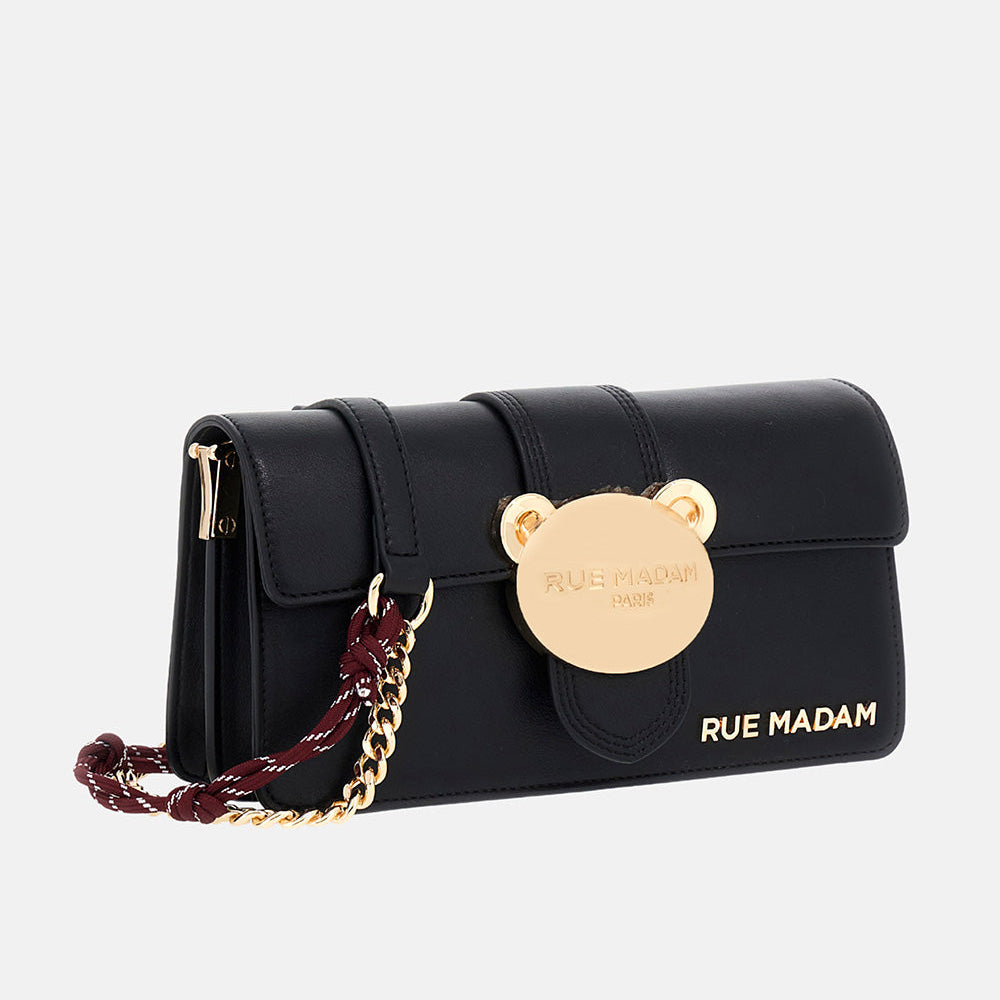 Rue Madame borsa Soft Teddy pelle nera