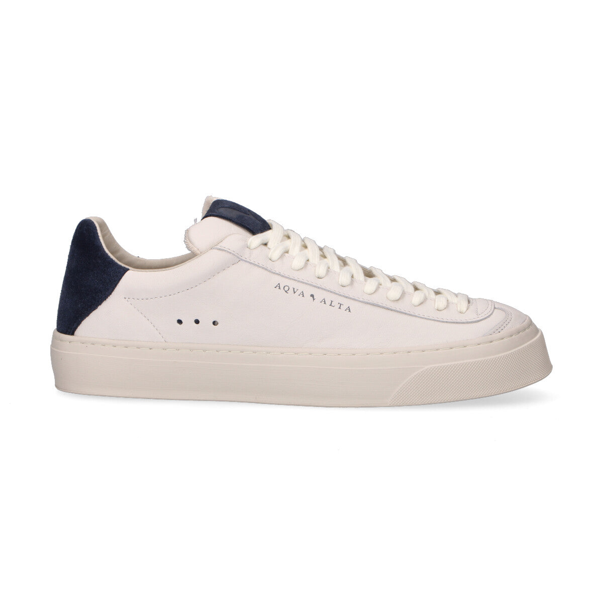 Aqva Alta sneaker Doge in pelle bianca e blu