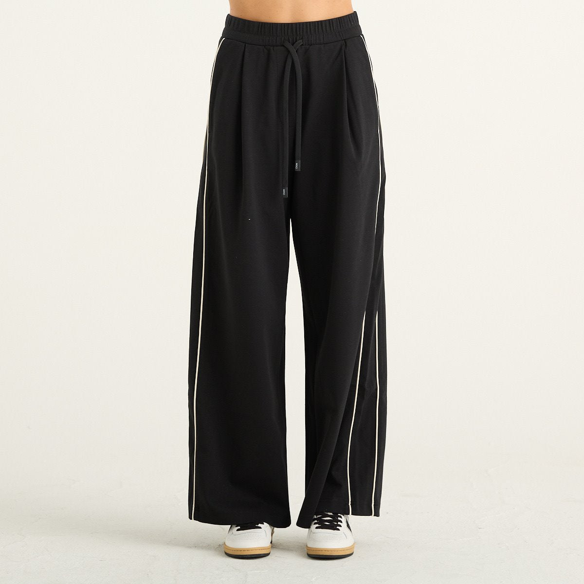 Weekend Max Mara pantaloni donna Godezia wide leg in jersey nero